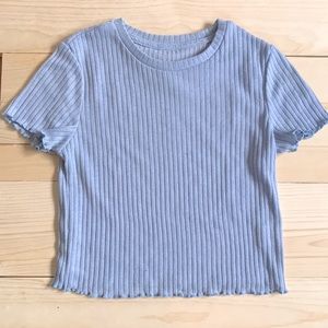 baby blue crop top